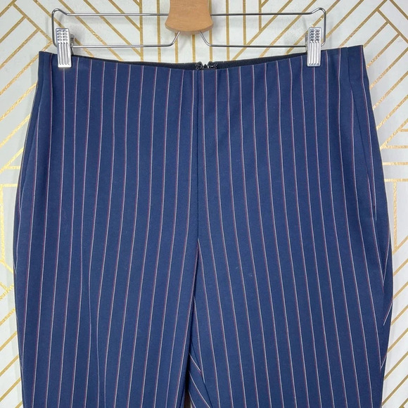 Rag and Bone Simone Snap Pant in Navy Blue‎ Stripe Size US 14 - Picture 3 of 12